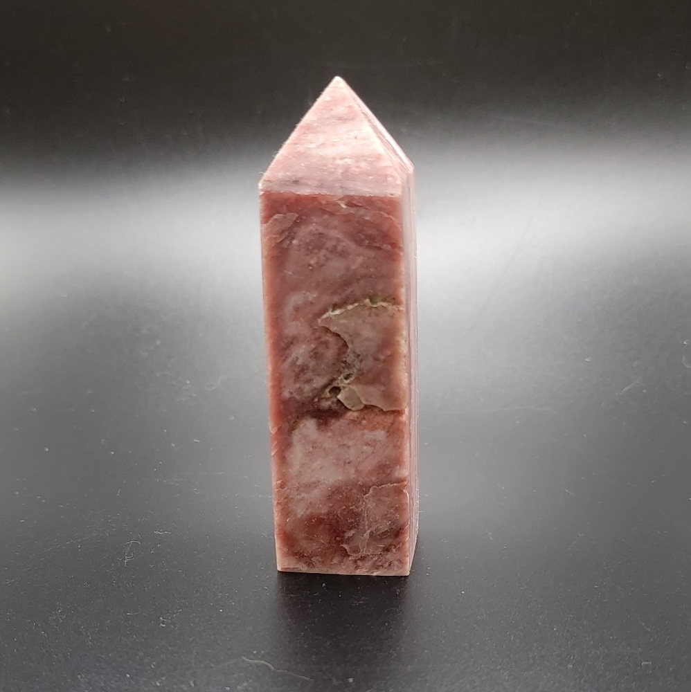 Pink Agate Obelisk Crystal Tower
